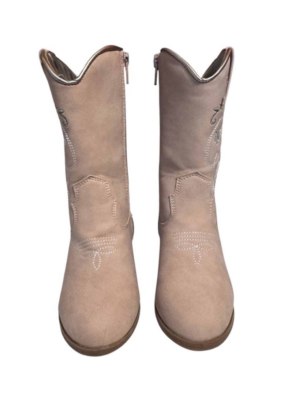 Girls’ Sugar Blush Pink Embroidered Western Zip-up Boots - 11 - Picture 2 of 9